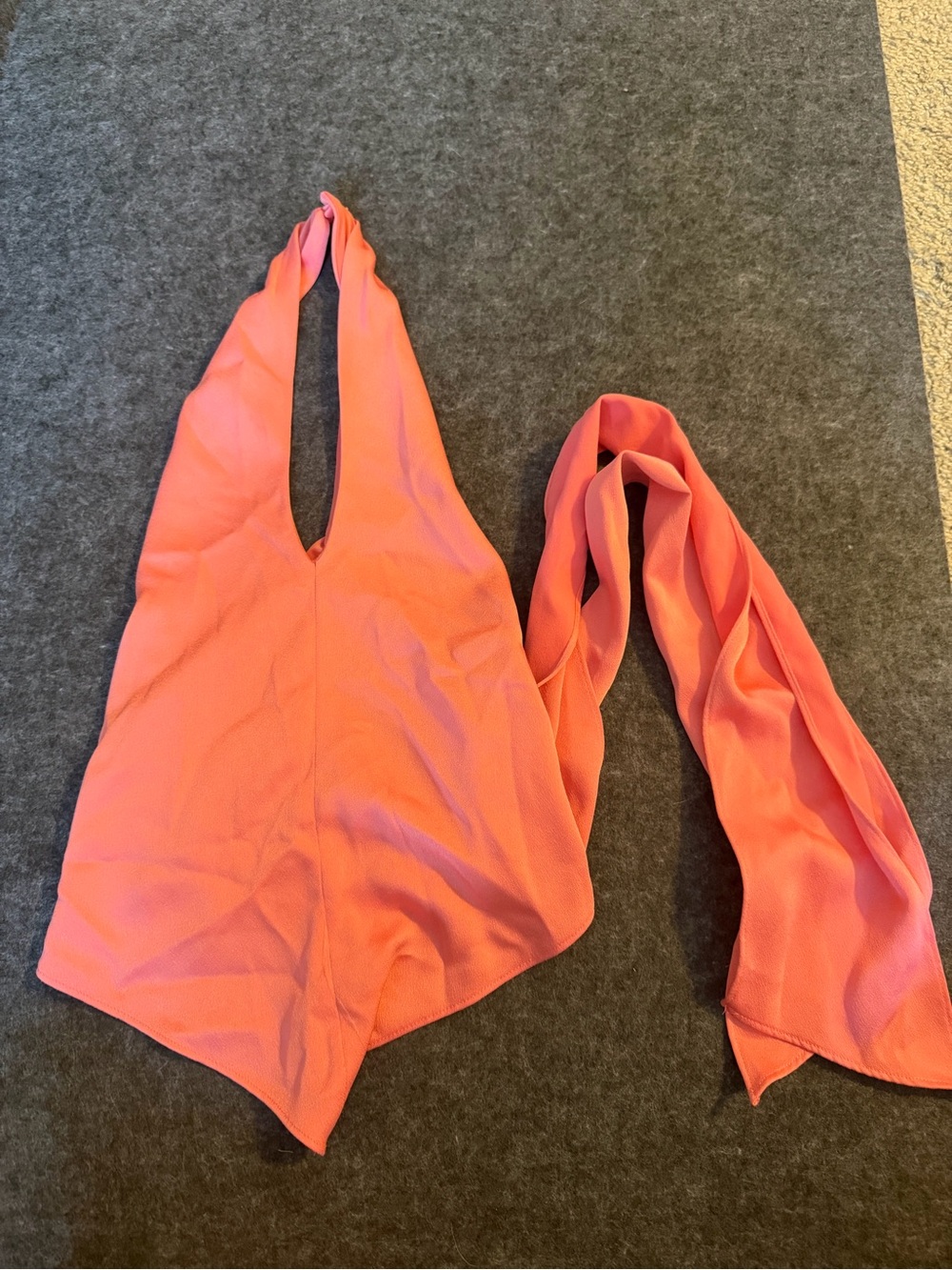 DO+BE Bright Pink Halter Top with Sash Detail